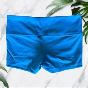 Reversible LuluLemon  3” bike shirts in sky blue and baby blu